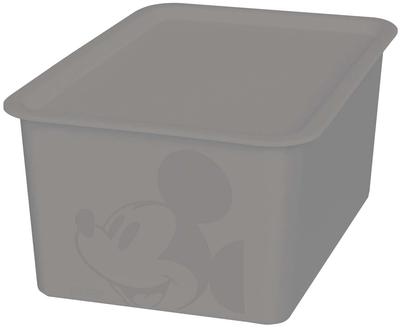 Nishiki Kasei Mickey Mouse Storage Box with Half 19 X 27 X 12 Cm Lid, Size, Gray,