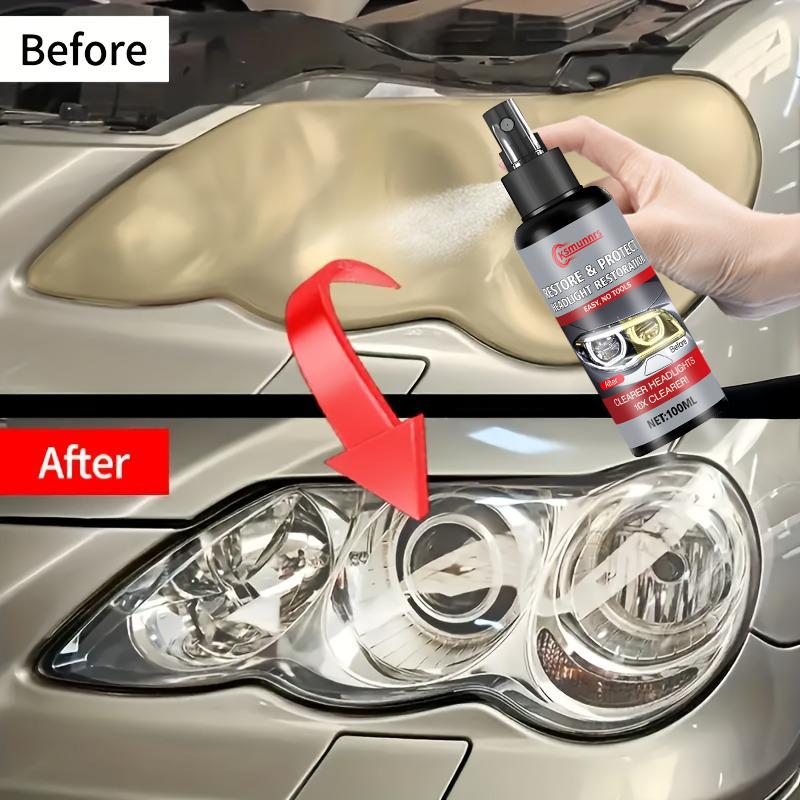 100ML Ceramic Headlight Repair Spray | Premium Automotive Tools - Removes yellowing and oxidation, restores clarity, and provide