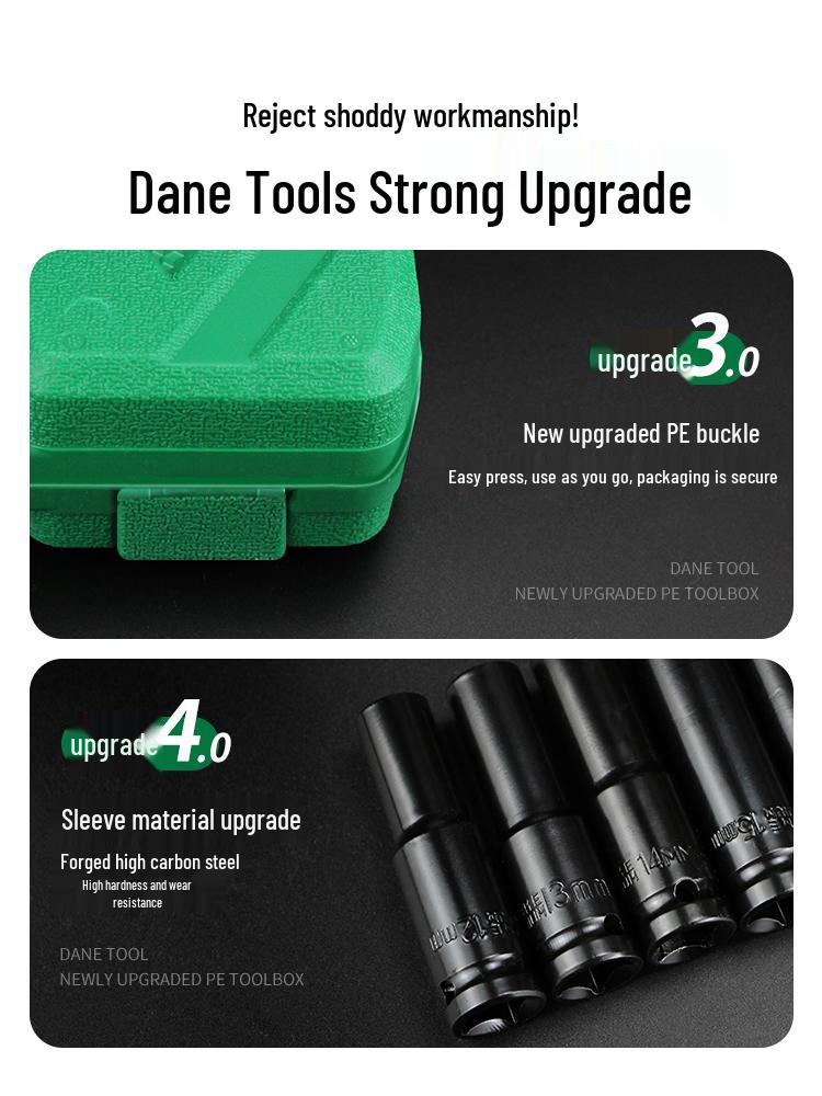 Electric Wrench Socket Set with Extended Hex Heads & Fly Electric Board Tool