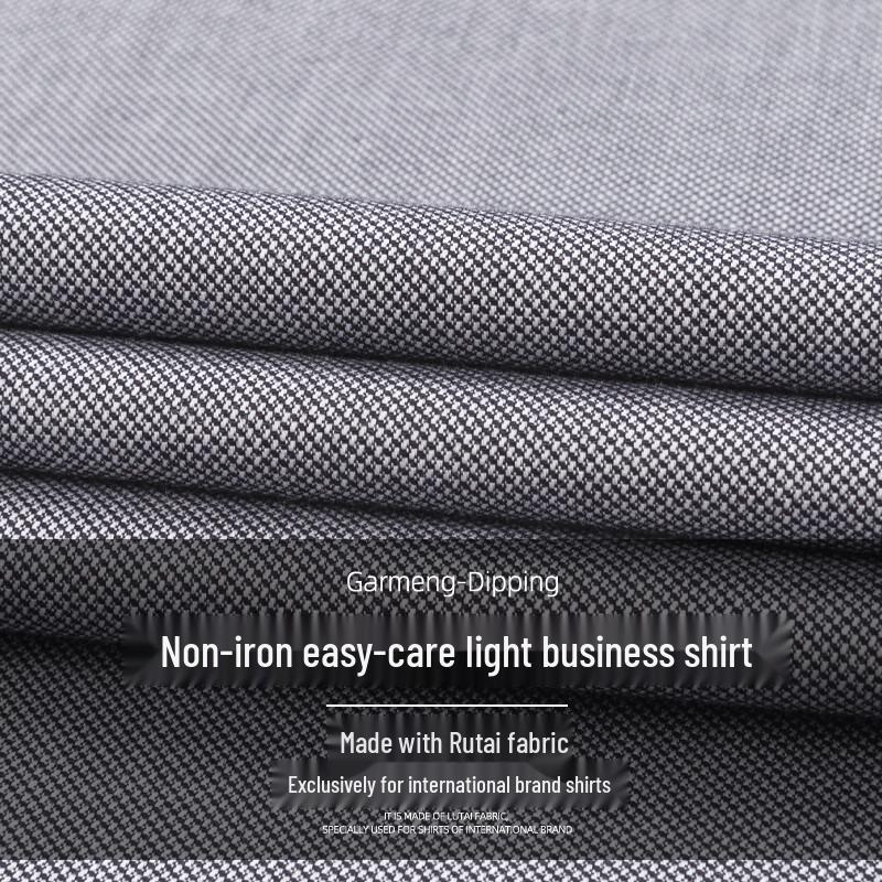 Romon Men's Striped Wrinkle-Free Breathable Cotton Business Long-Sleeve Shirt
