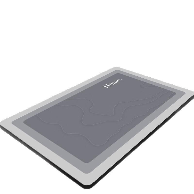 Wavy Marble Quick-Dry Bathroom Mat - Diatom Soft Absorbent Rug for Toilet, Door, and Sink