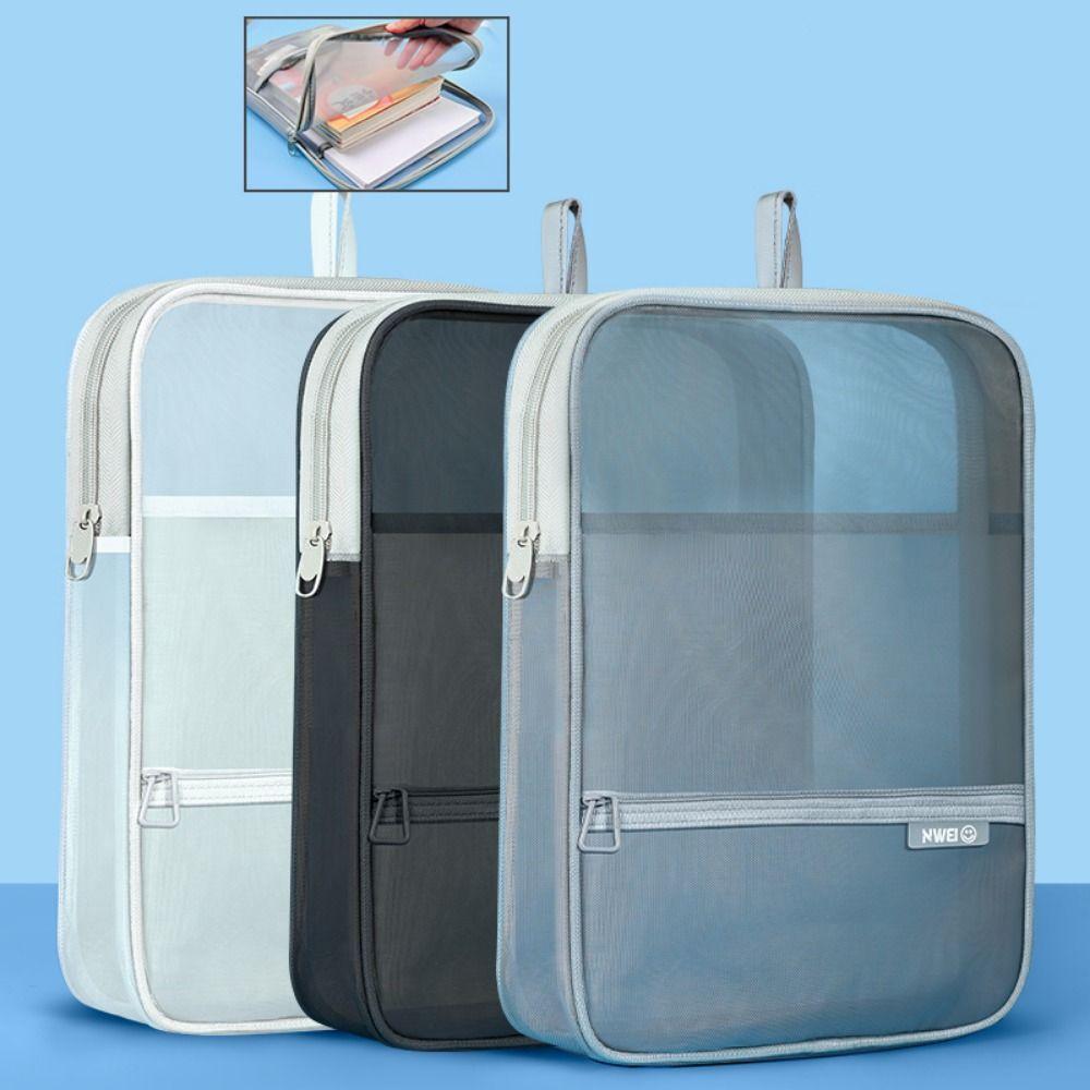 Thickened Document Organizer Large Capacity Transparent File Holder File Pockets  Breathable