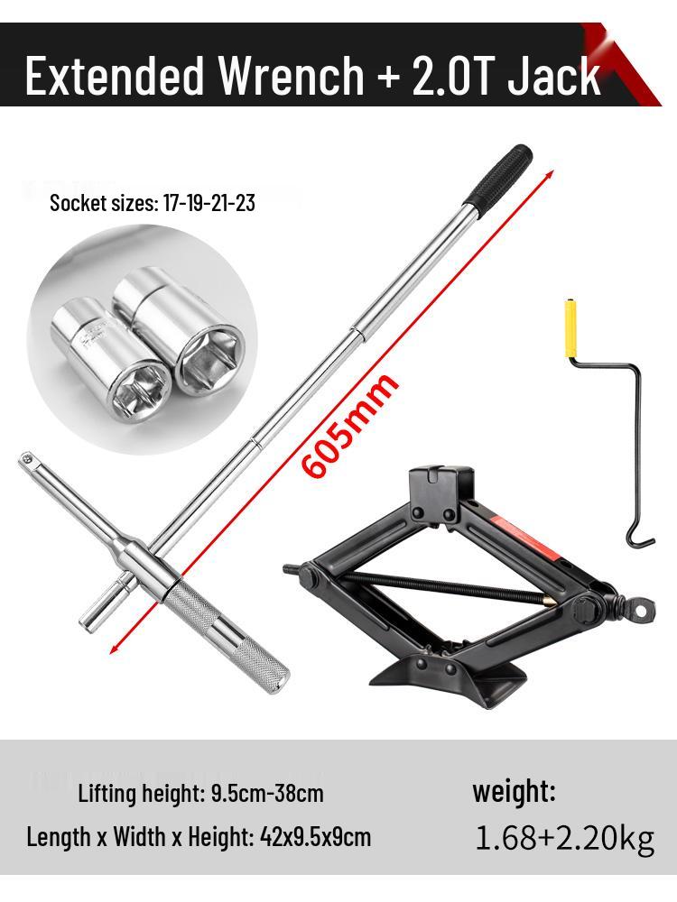 Effort-Saving Cross Tire Wrench and Socket Tool Set for Tire Changing