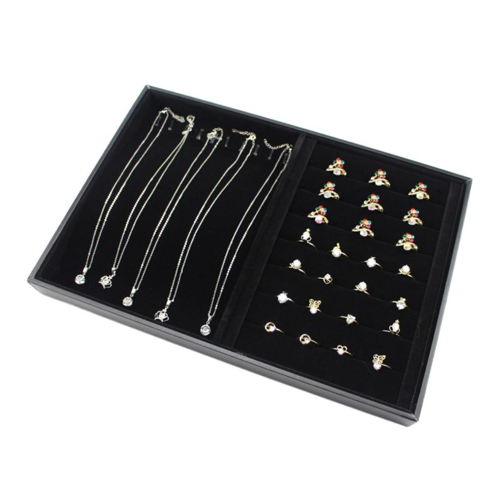 PU Leather Earrings Jewelry Box Rings Jewelry Packing Tray  Exhibition