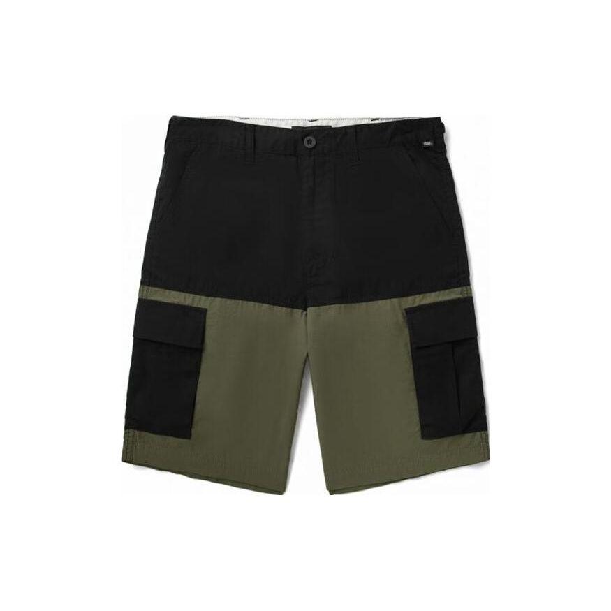 

Vans Patchwork Mid-Rise Straight Leg Cargo Shorts Men shorts Green VN000S9WKE9 38