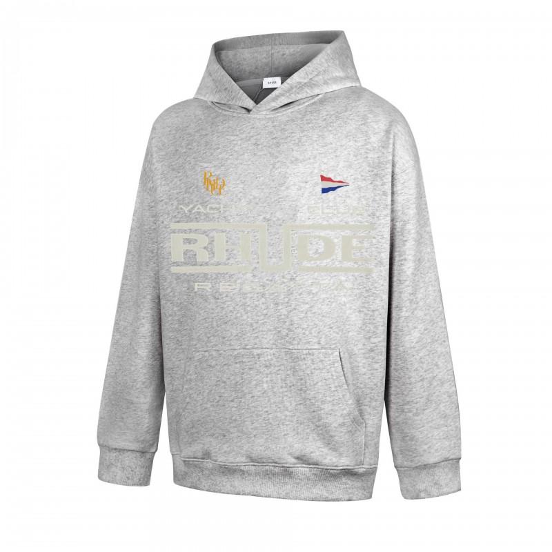RHUDE Sweat à capuche en coton épais à imprimé graphique pour homme Décontracté Coupe ample Streetwear Jeune