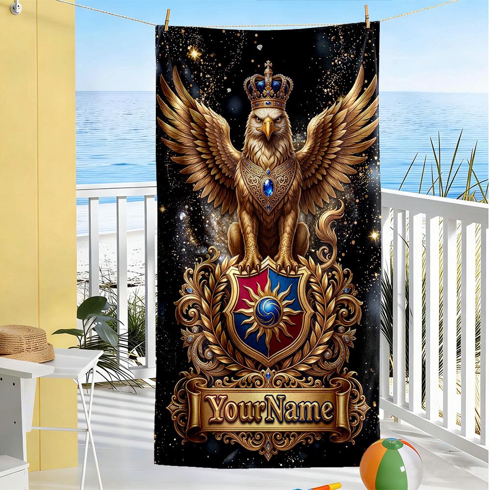 Team Club Personalized Name Beach Towel Super Soft & Absorbent Perfect for Traveling Yoga Camping and Swimming