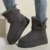 Winter New Suede Thick Wool Boots, Warm Snow Boots, Belt Buckle, Knee-high Boots, Women's Thick Soles