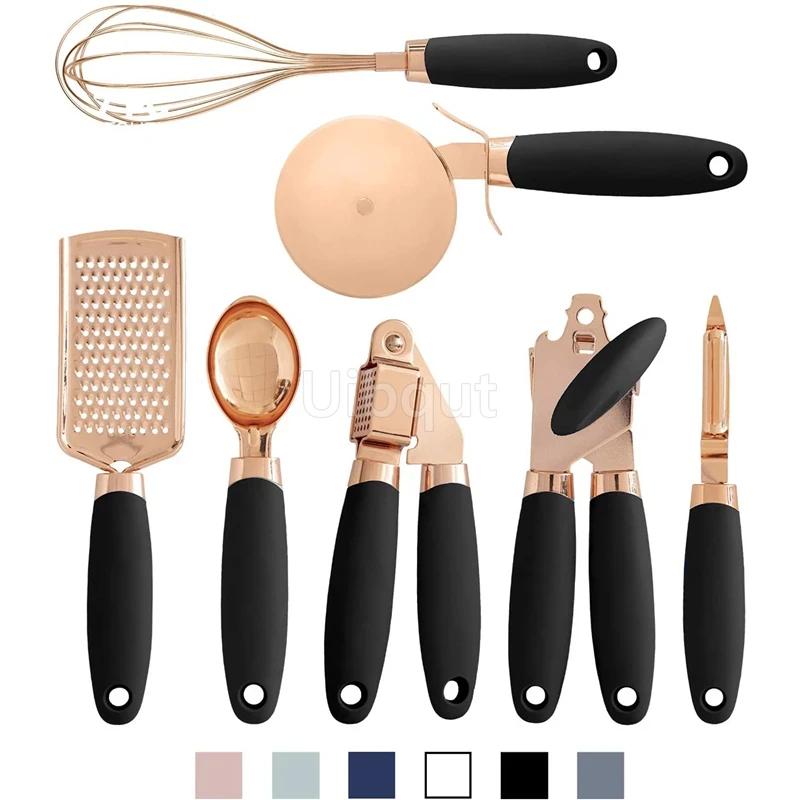Trinket Set Kitchen Tools Accessories Gadgets Garlic Press Grater Kitchen 7-piece Set Rose Gold Baking Tool Whisk Egg Mix Tool