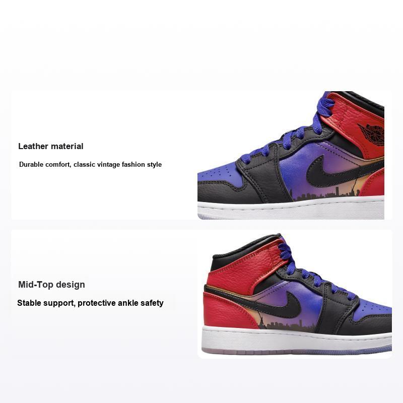 Air Jordan 1 Mid SS GS Skyline Buty dla dzieci Niebieski Concord Czarny DX4379-400