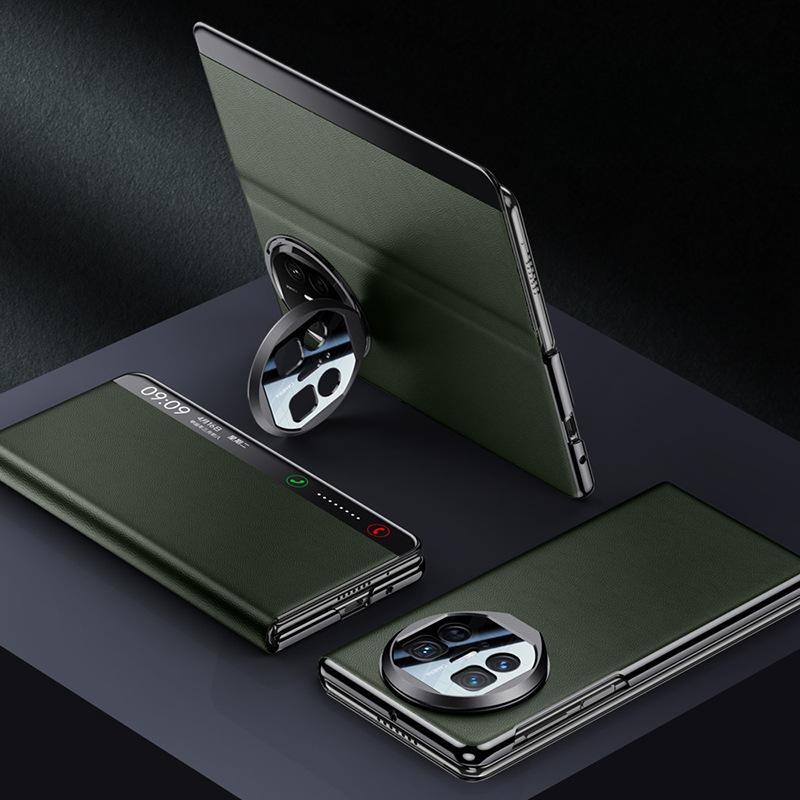 

Подходит для чехла для мобильного телефона Huawei MateX5, кронштейна для объектива Matex3, полностью закрывающий кожаный чехол для деловых мужчин, противоударный HUAWEI Mate X3