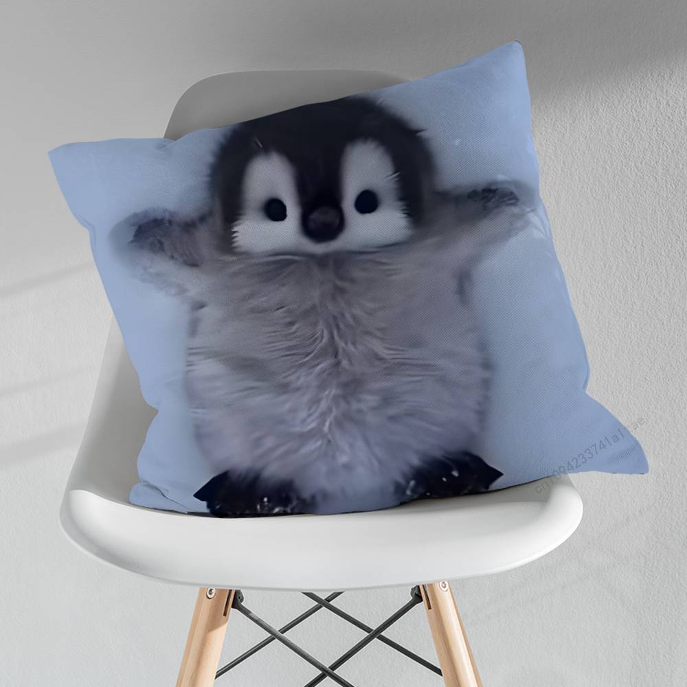 Cute little penguin Pillow Case For 30x30cm45x45cm55x55cm For Home Bedroom Decoration And Protector