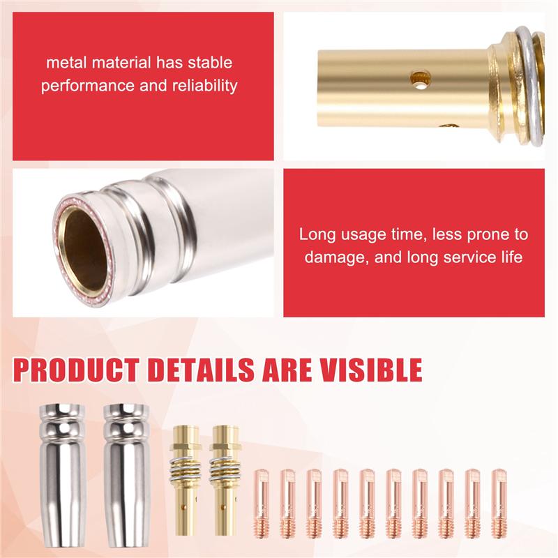 

A96I-14PCS 15AK Welding Torch Accessories Consumables MIG Torch Gas Nozzle Tip Holder Of 15AK MIG