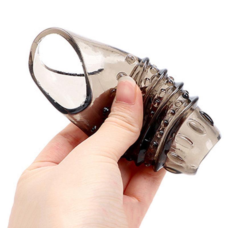 Reusable Silicone Penis Rings Sleeve Extender Sex Toys For Men Delay Ejaculation Condom Dick Enlargemen Cock Ring Glans Cover
