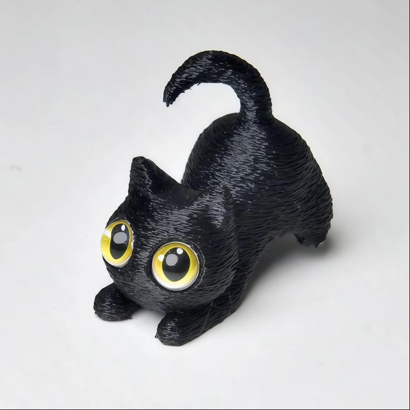 5pcs Cat Ornament Mini Figurines Miniature Resin Cute Kitten Micro Landscape Crafts Small Ornaments Desktop Decoration