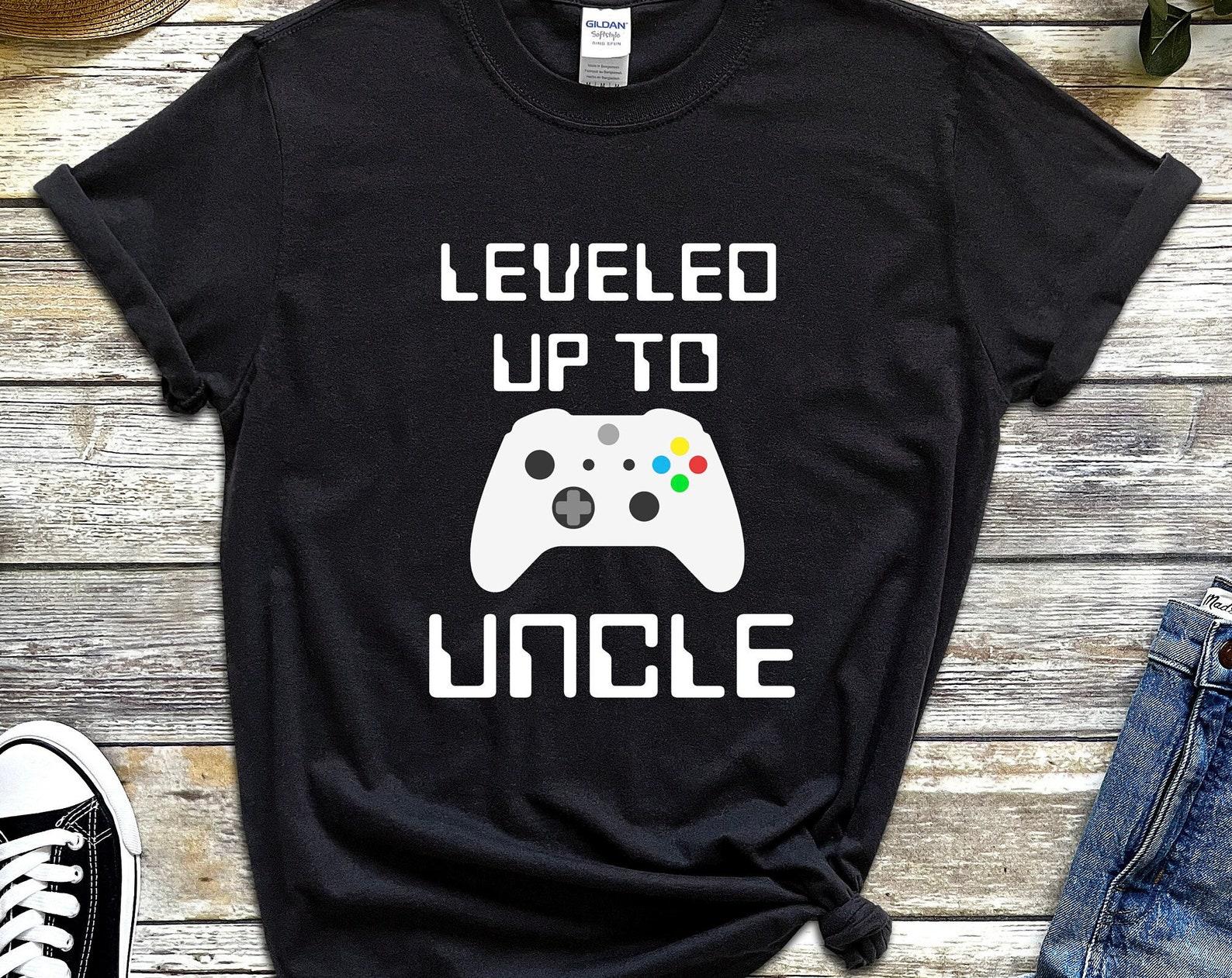 Leveled Up To Uncle Shirt, Gamer Uncle Tshirt, Uncle Gamer Gift, Uncle Level Unlocked Shirt, Uncle Gamer Tshirt, Gamer Uncle Gift Ideas M
