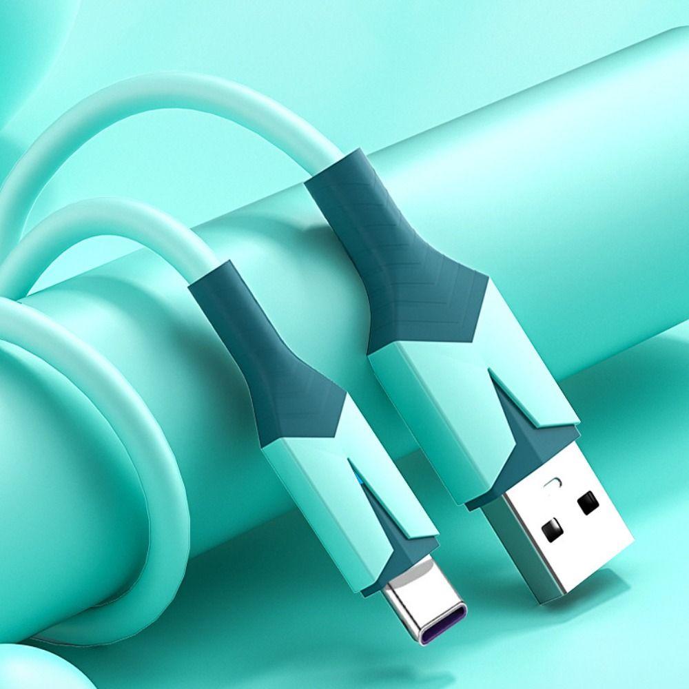 

TPE USB Type C Fast Charging Cable LED Light 3A USB TYPE-C Data Line Mobile Phone pink-2m