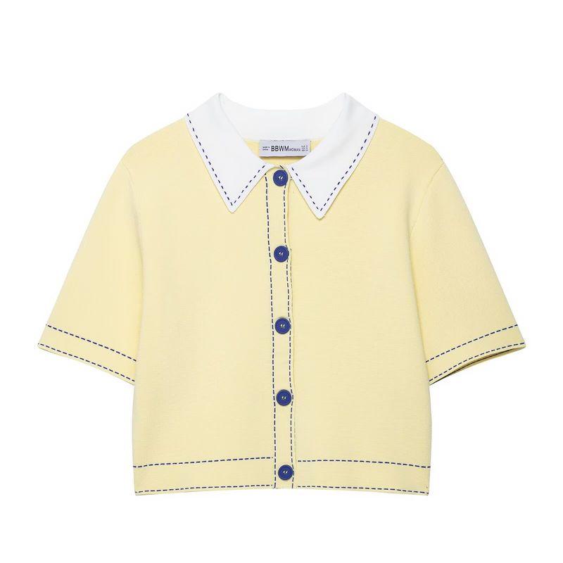 

Araltay Новое поступление Модный стиль Женская одежда Модный Универсальный Повседневный Поло Трикотаж Внешняя одежда 2142109 Yellow JPL