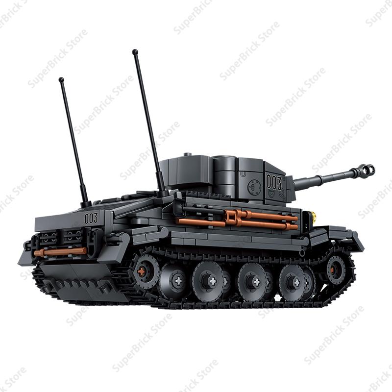 Zweiter Weltkrieg Porsches Tigerpanzer Bausteine Nummer 6 Panzerfahrer Tiger (P.) Klassisches Militärwaffenmodell für War Bricks Set Spielzeug