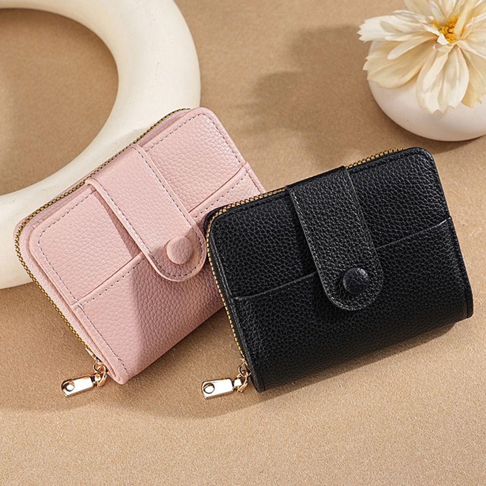 Elegant Business Purse Pu Leather Bank/ID/Credit Card Holder New Women Short Wallet  Lady