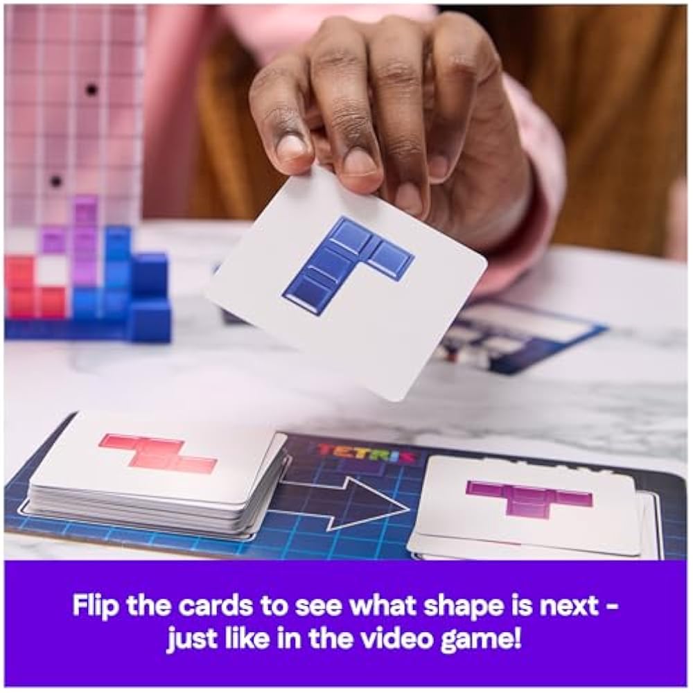 Spin Master Game, Tetris: Board Game, Play the Classic Puzzle Game Tetris In Real Life, Multiplay...