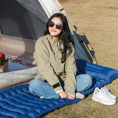 Udendørs Camping Oppustelig Madras Soveunderlag Med Puder Ultralet Luftmadras Indbygget Oppustningspumpe Vandring