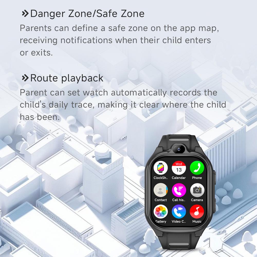 4G Smartwatch Kinder GPS WIFI Videoanruf APP Download Kinder Smartwatch Monitor Tracker Standort Telefonuhr Jungen Mädchen 2GB+16GB