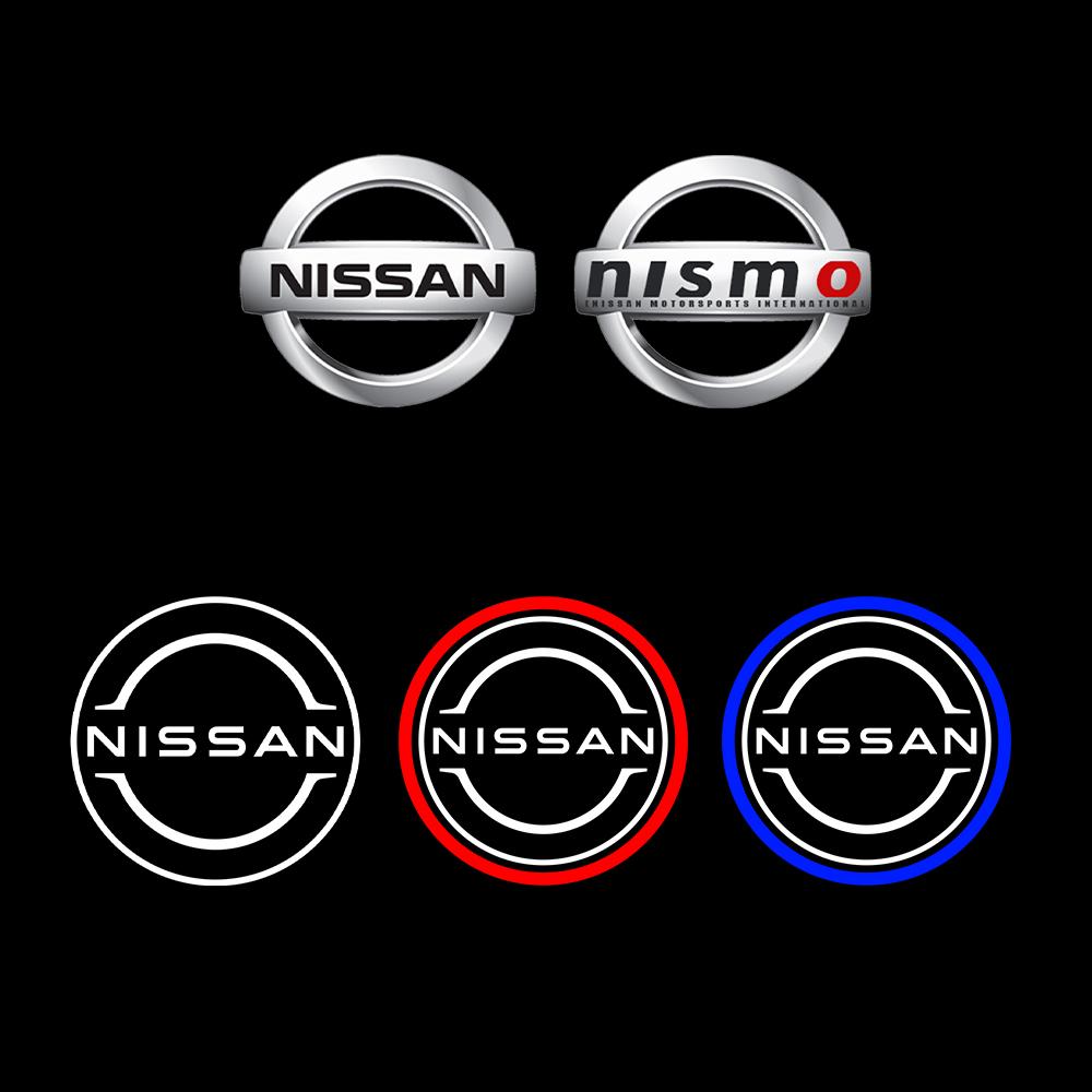 2/4pcs Wireless LED Door Welcome Light Laser Projector Logo Car Accessories For Nissan Nismo PATROL 2012-2017 TEANA 2008-2012