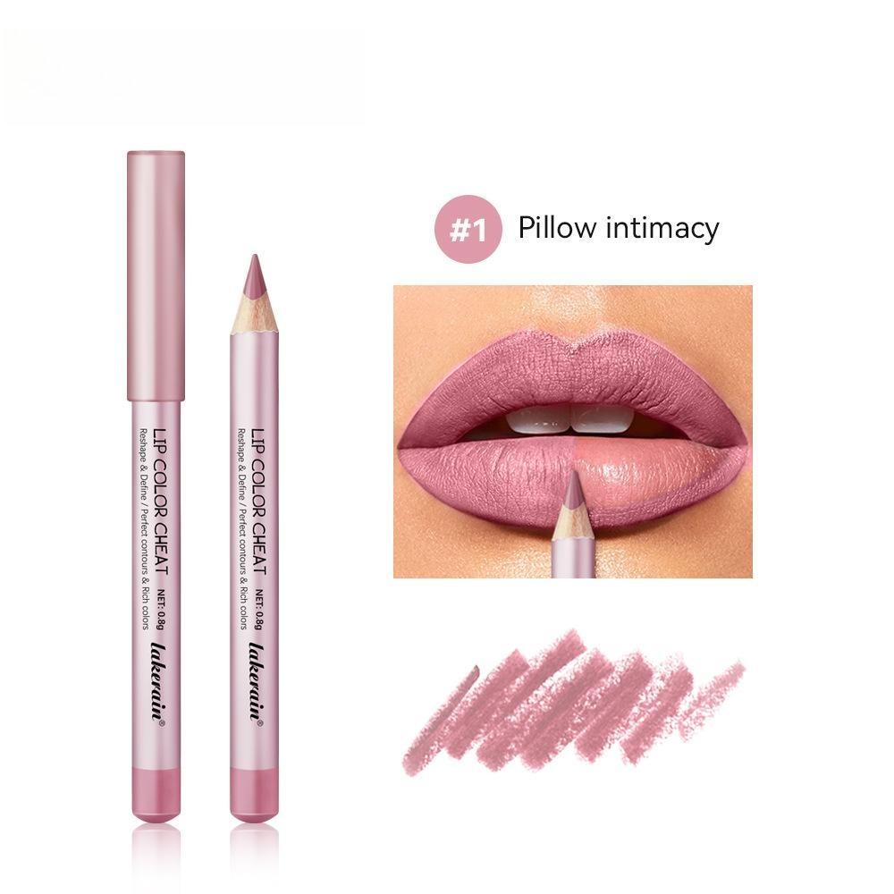 

Мини-карандаш для губ, подушечка для интимности, высокий цвет, сексуальные губы, точность, водостойкий, долговечный, подарки для подруги, карандаш для губ 01 розовый