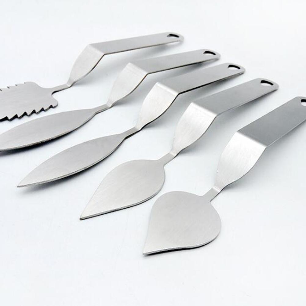 5 Pcs Chocolate Decorating Tool Set Premium Stainless Steel Scraper Ideal for Cake Mousse Cream Decoration Ergonomic