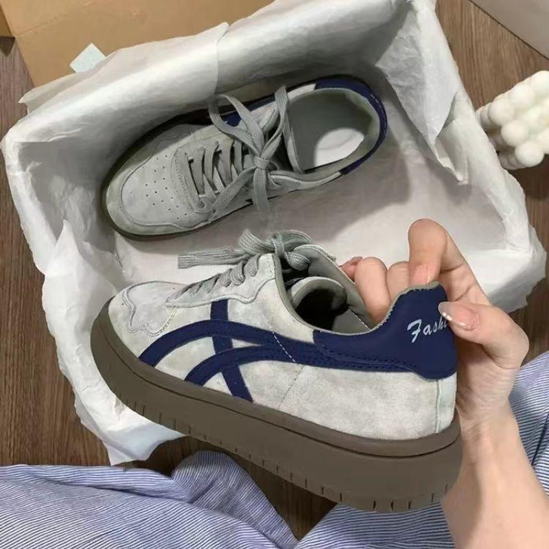 thick-soled German training shoes women's autumn sports and leisure Forrest Gump shoes retro breathable student board shoes breathable increase