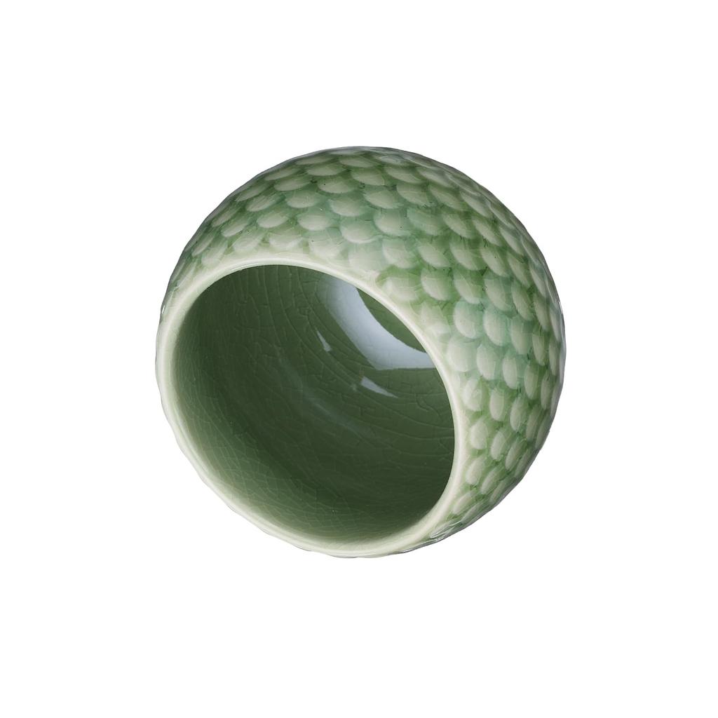 Uxcell Handmade Tea Bowl, 150ml5oz, Chinese-Japanese Ceramic Tea Bowl, Gongfu Tea Set, Home Gift, Green