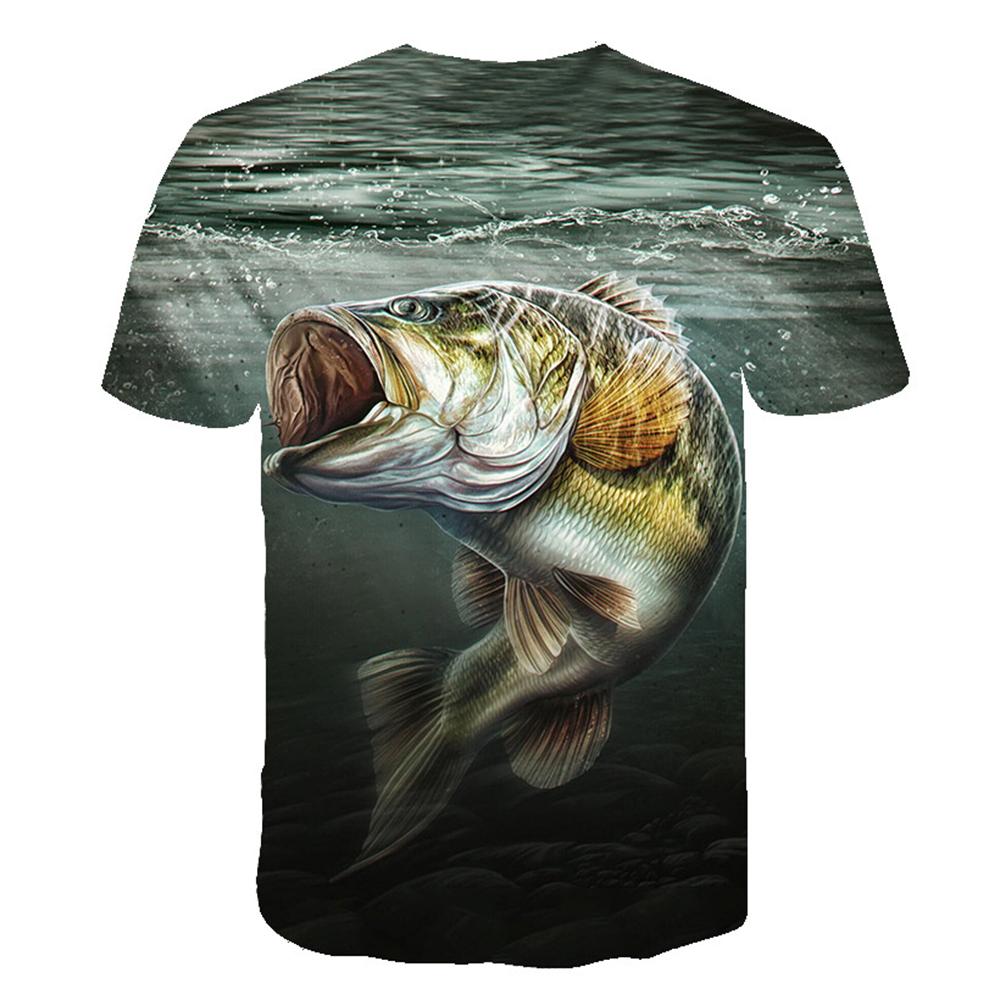 Men Vintage Fishing T Shirt 3d Print Casual Short Sleeve Loose Loose Tshirt For Men Sweatshirt Men's Top Clothing Outdoor Sports