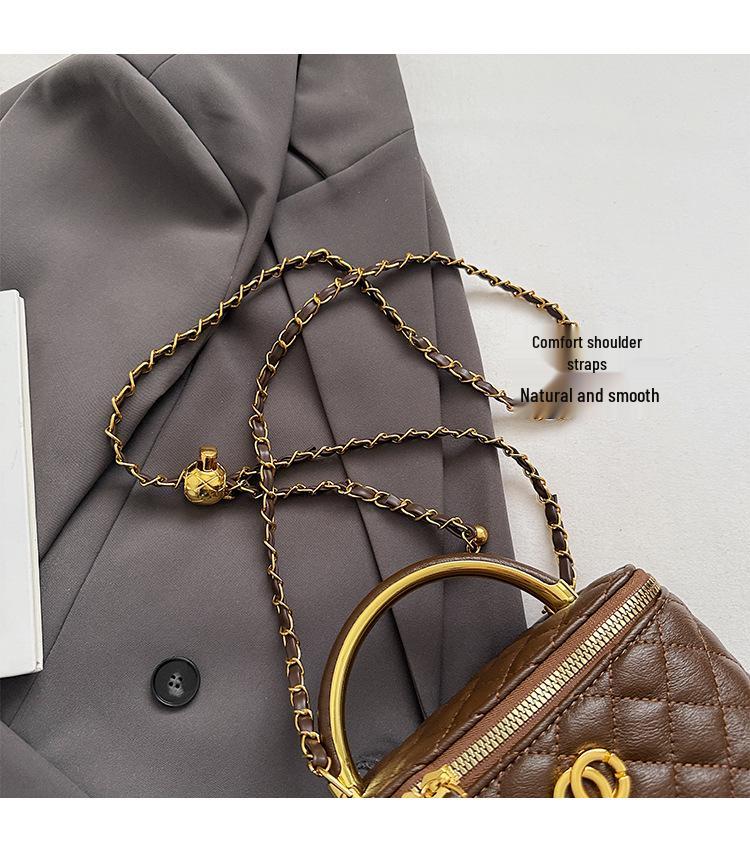 High-End Women's Diamond Pattern Crossbody Bag - Autumn/Winter Edition