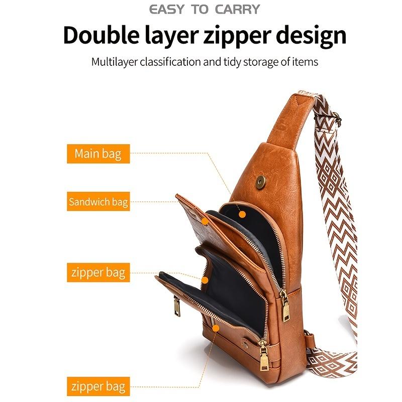 WEIXIER Pánská taška, náprsní crossbody taška, trendy vodoodpudivá jednoduchá a lehká, hrudní taška s vyztuženou přezkou