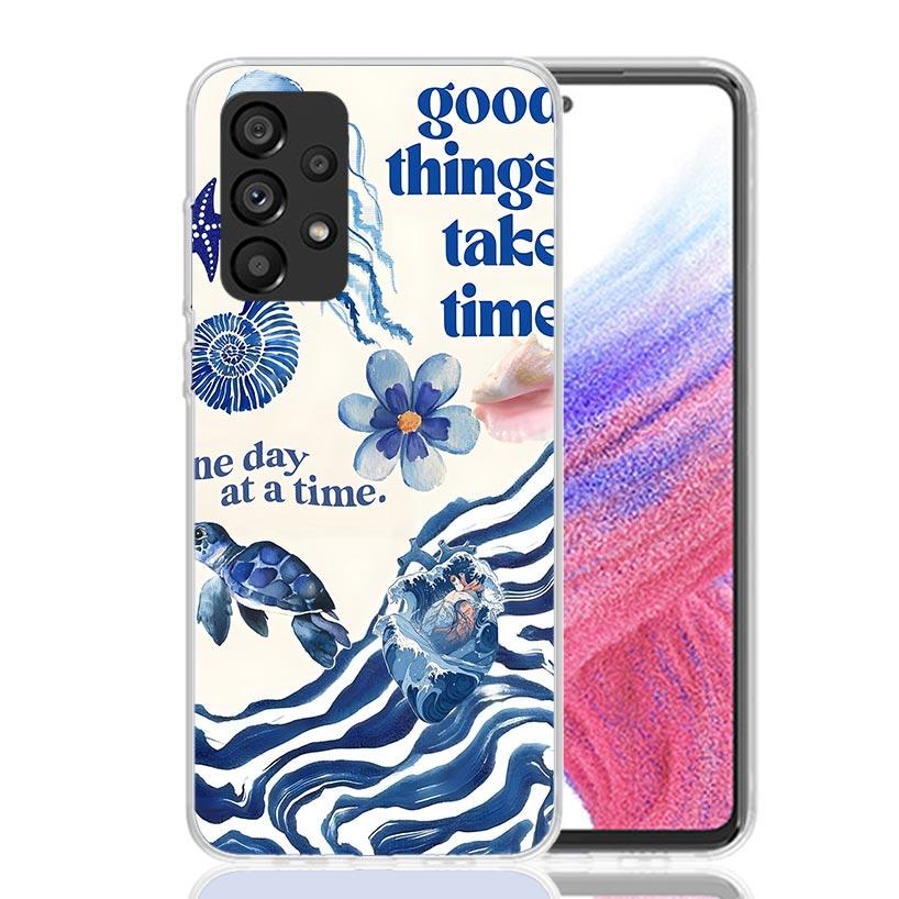 Ocean Starfish Sea Turtle Shark Phone Case For Samsung Galaxy A52 A32 A22 A12 A02S A50S A30S A51 A31 AA71 Note 20 Ultra 10 S10 P