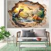 2D Visual Effect Dinosaur World Tapestry Broken Wall Jurassic Scene Wall Hanging for Children's Room