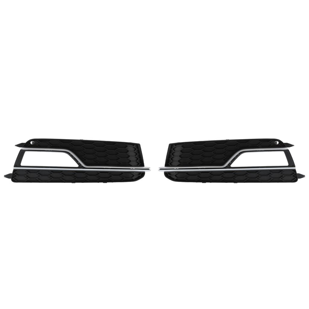 2pcs Front Bumper Lower Grille 8T0 807 681 M P Black Chromeplate Fit for S5 2013 2016
