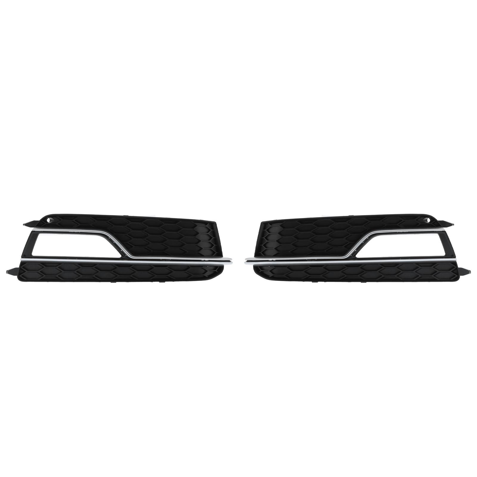 

2pcs Front Bumper Lower Grille 8T0 807 681 M P Black Chromeplate Fit for S5 2013 2016