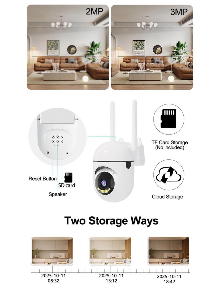 Popular Wireless WiFi HD Night Vision Smart Bulb Camera with Mobile Remote Monitoring