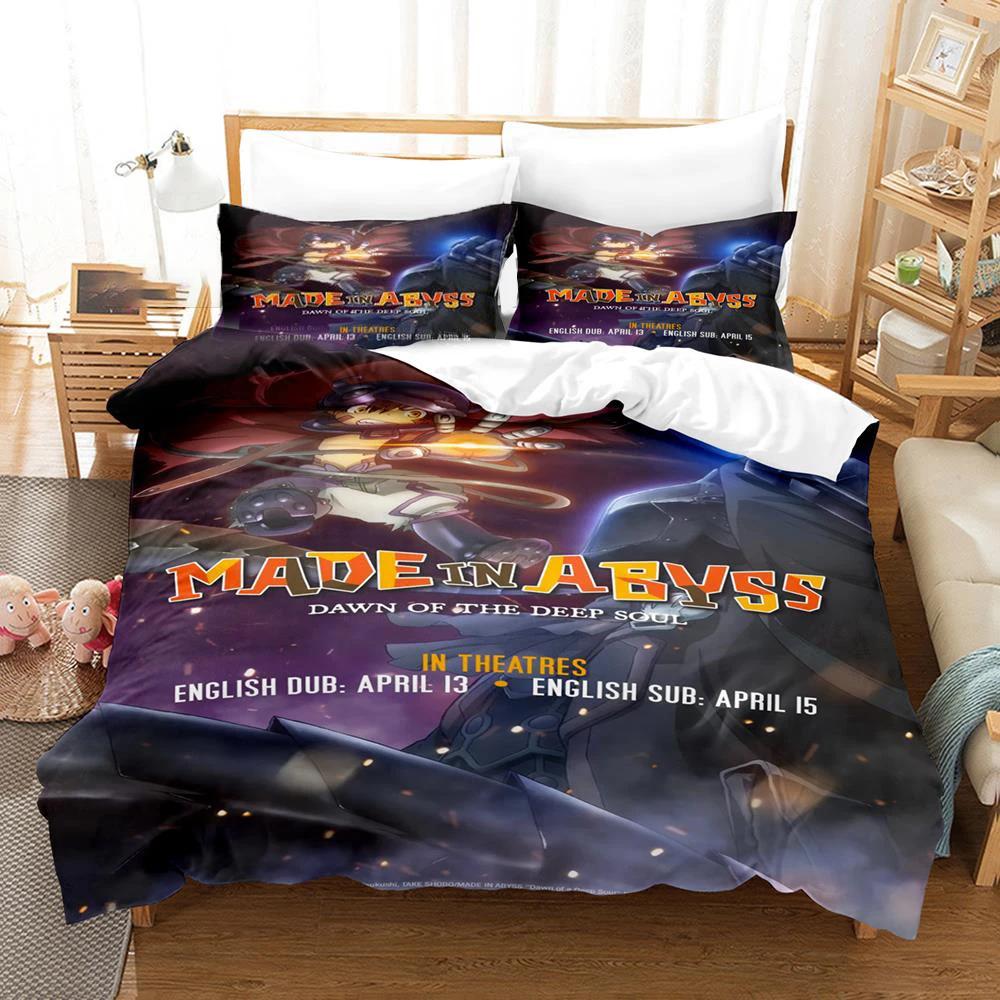 3D Printed Made In Abyss Bedding Set Pillowcase Anime Duvet Cover Double Twin Full Queen King Adult Kids Bedclothes Quilt Cover