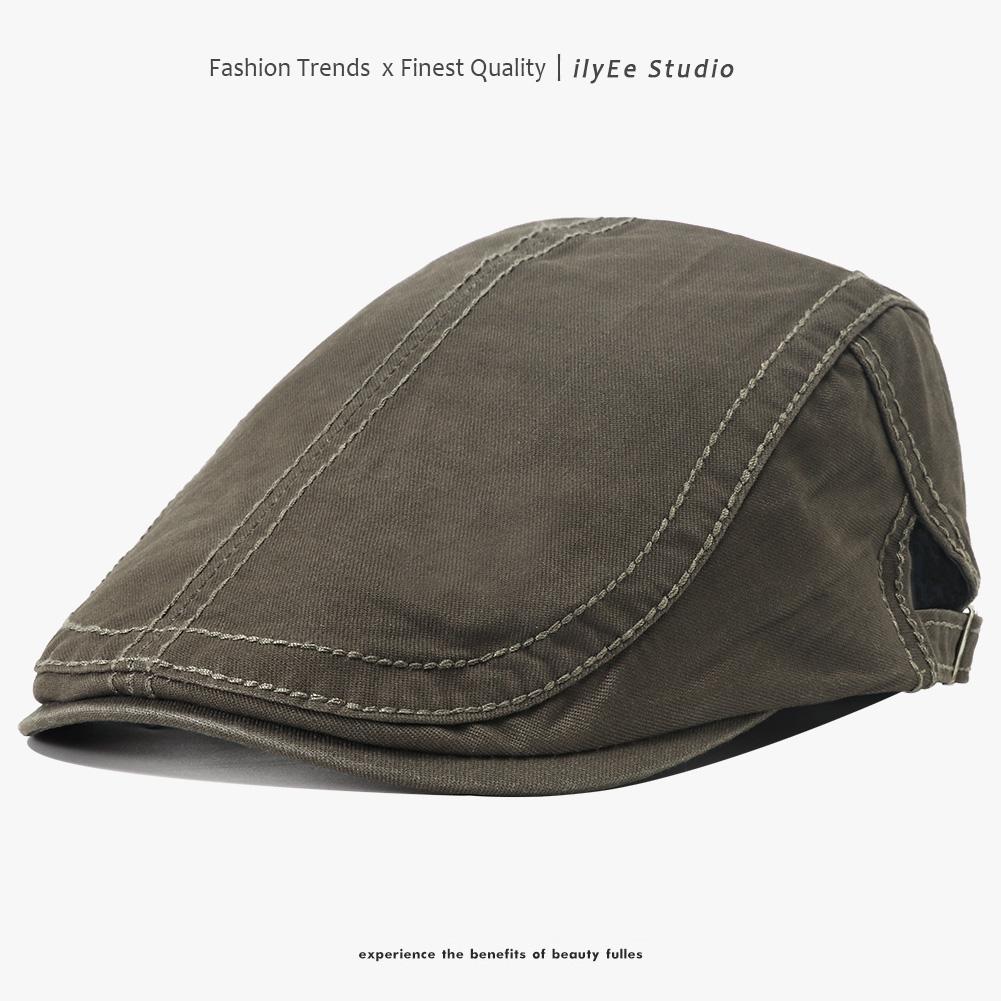 New Solid Color Cotton Beret Hat Adjustable Newsboy Cap Hip Hop British Painters Hat Berets For Men Women Y2K Flat Visor Cap