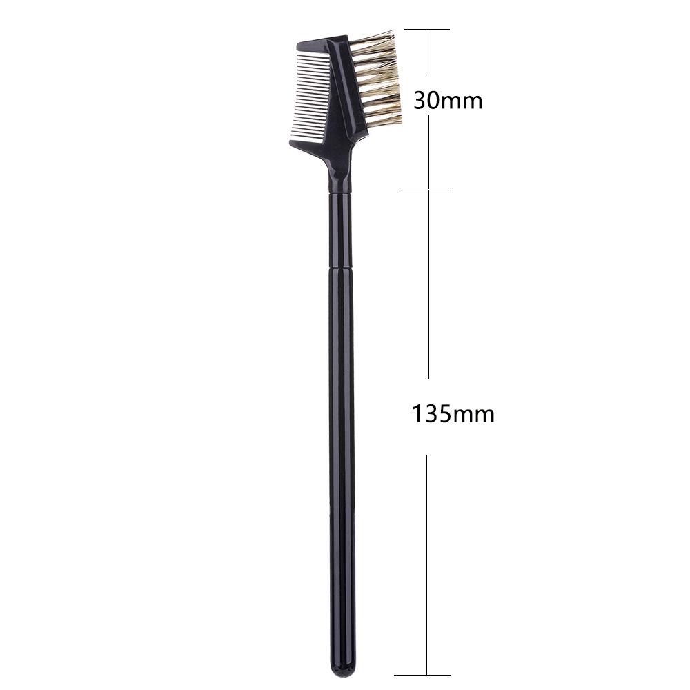Ran Cai Dual-Use Eyelash & Eyebrow Brush with Wooden Handle - Portable Hot-Selling Makeup Tool