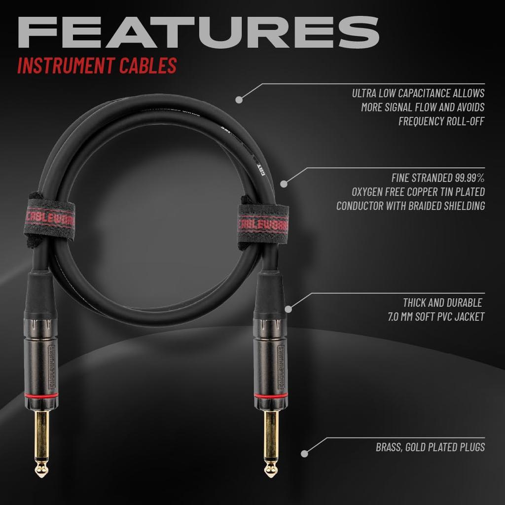 Cableworks Guitar Cable 3ft SS GCWH-INS-03