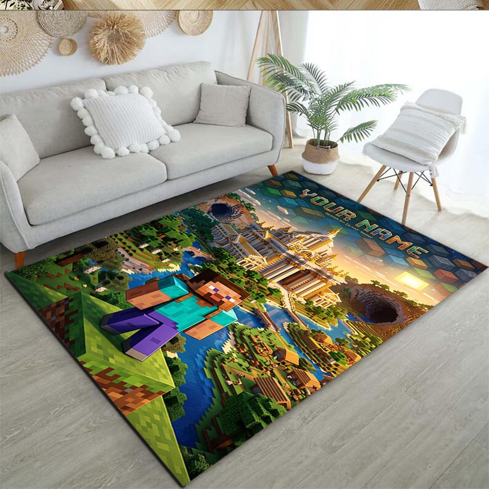Minecraft Personalized Name Carpet Design For Study Room Hallway Kitchen Game Room Antislip Carpet Anime Office Decor Spiritual Gift