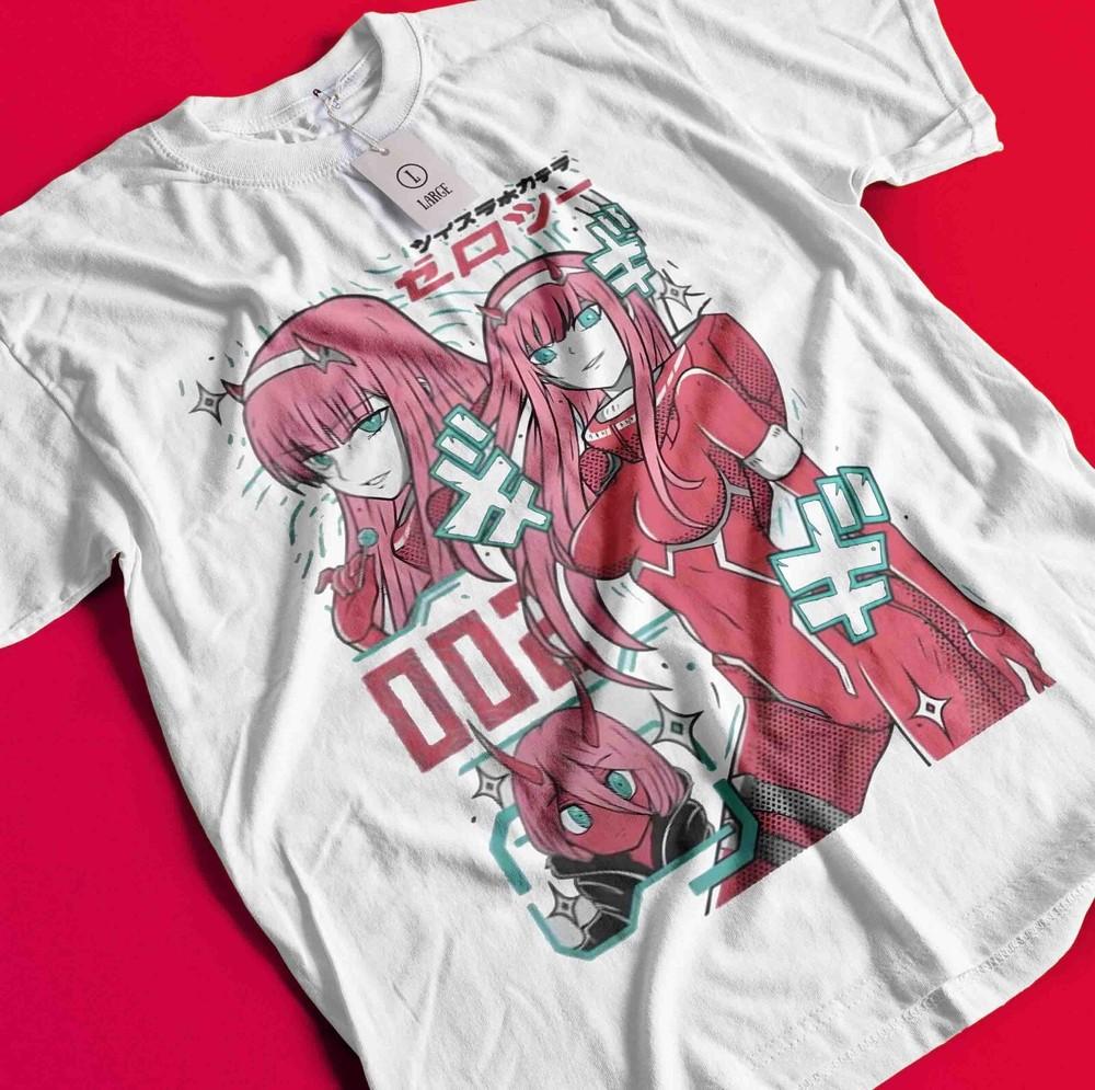 Zero Two Shirt Darling In the Franxx T-Shirt Manga Tee Anime Tumblr Waifu Kawaii BB552