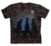 Cat Kittens Wish Upon A Star Three Black Ca Cute Animal Mountain T-Shirt S-3X