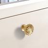 Simplicity, Copper Color, Pumpkin Single Hole Handle In Golden Gray, Light Luxury, Drawer Cabinet Handle, Round, Wardrobe Door Handle