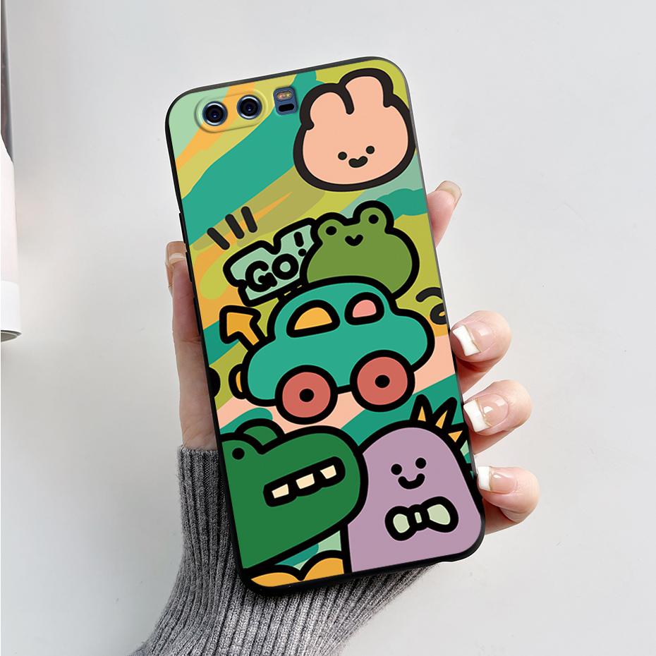 Silicone Back Cover for Huawei P10 Plus Soft Cute Rabbit Panda TPU Bumper Protective Phone Case HuaweiP10 P10Plus Fundas Housing
