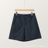 Women's High Waist Wide Leg Shorts Solid Color Casual Summer Bermuda Suit Pants